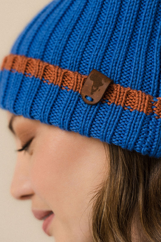 Striped wool beanie