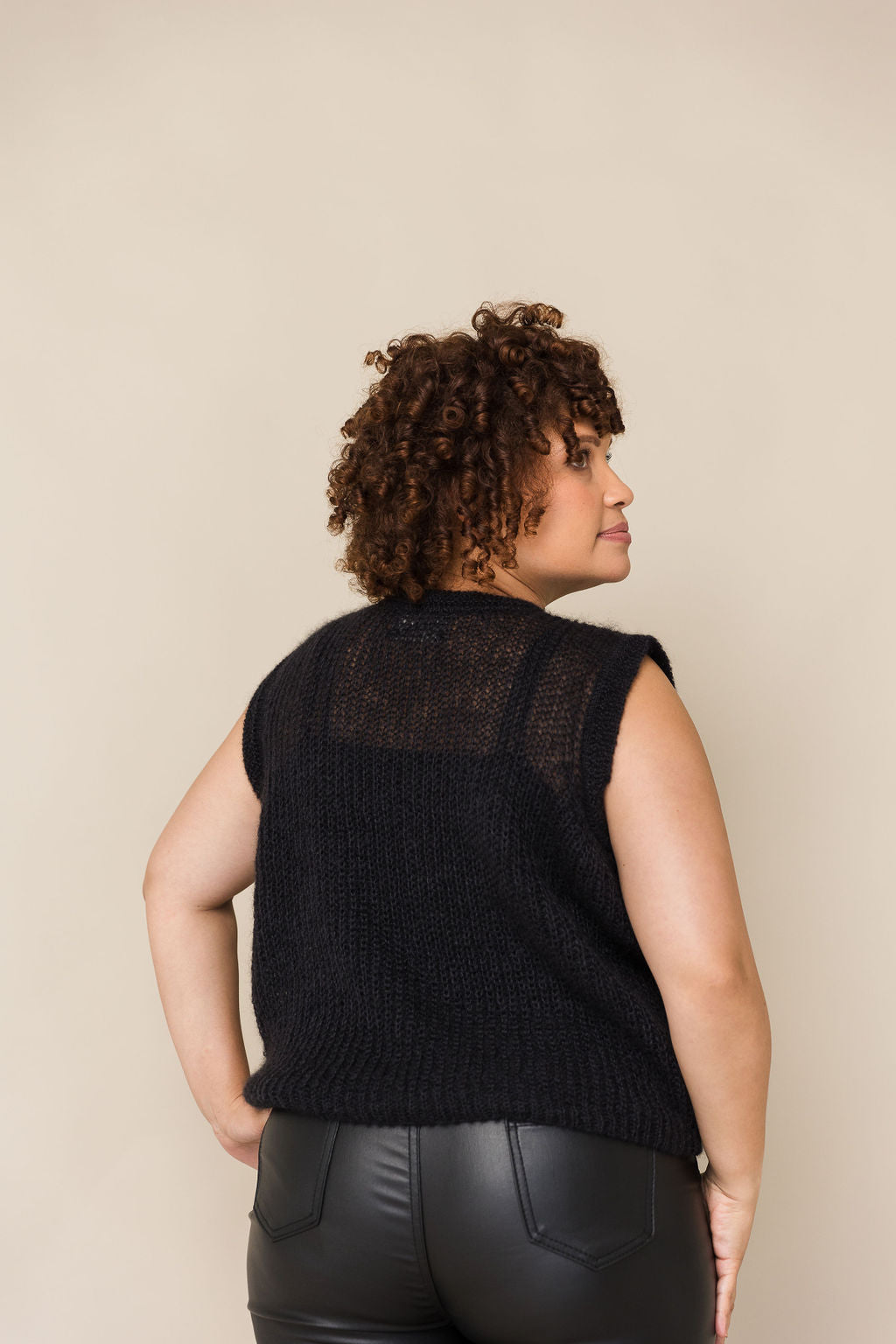 Carli sleeveless mohair vest