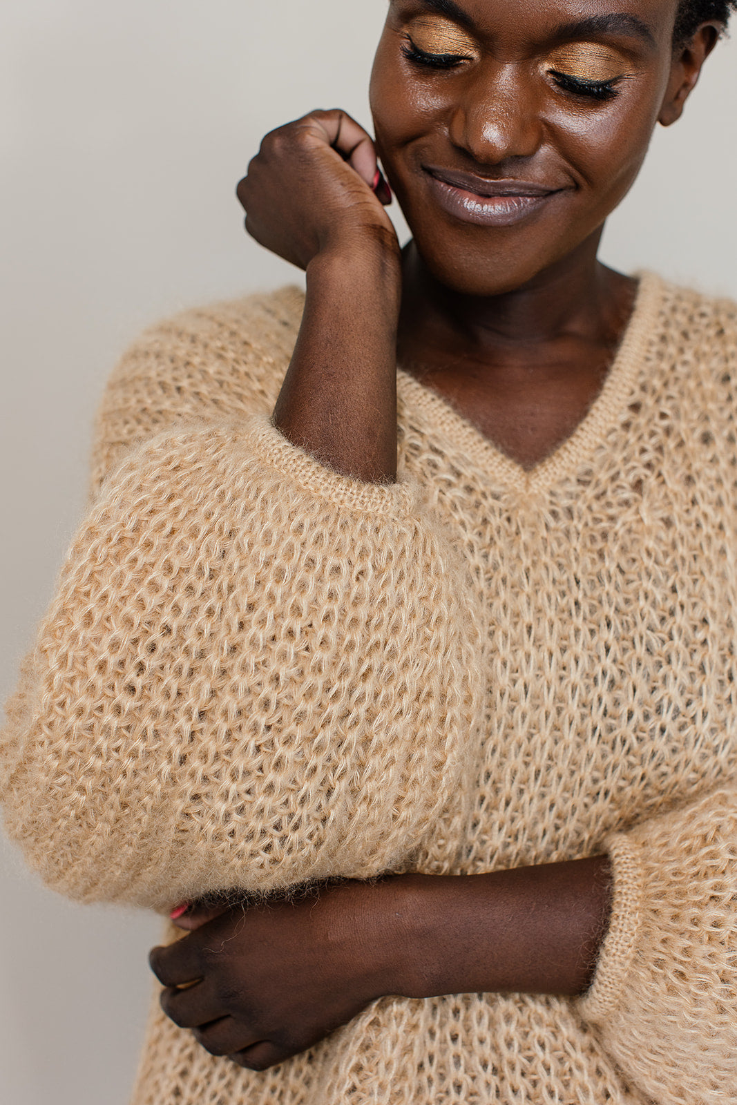 Daniella mohair silk jersey in caramel