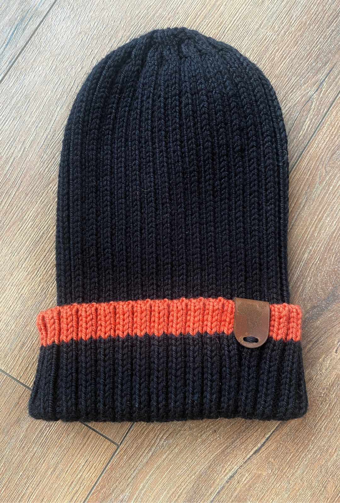 Striped wool beanie