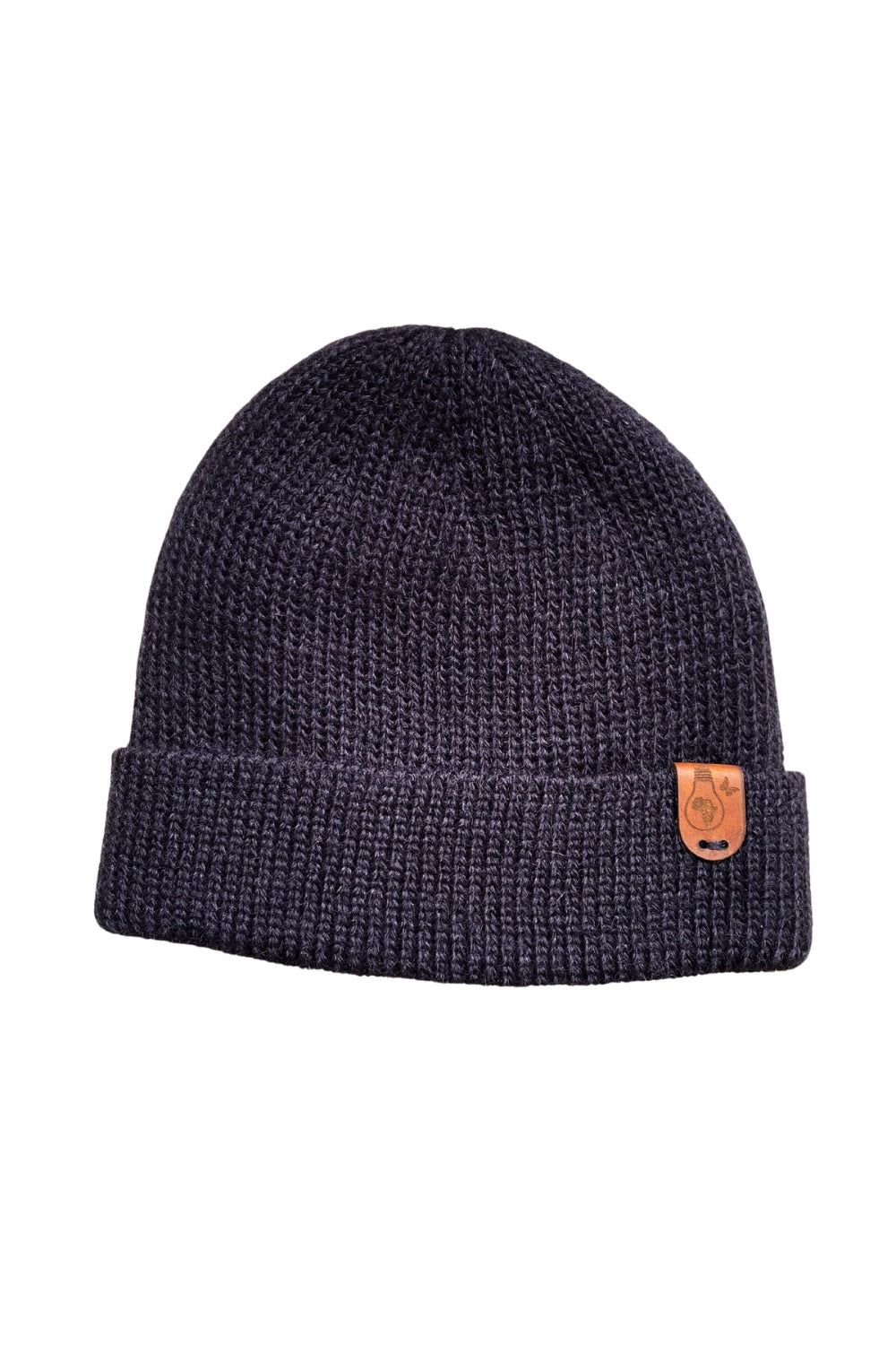 Black wool & mohair beanie for men & women