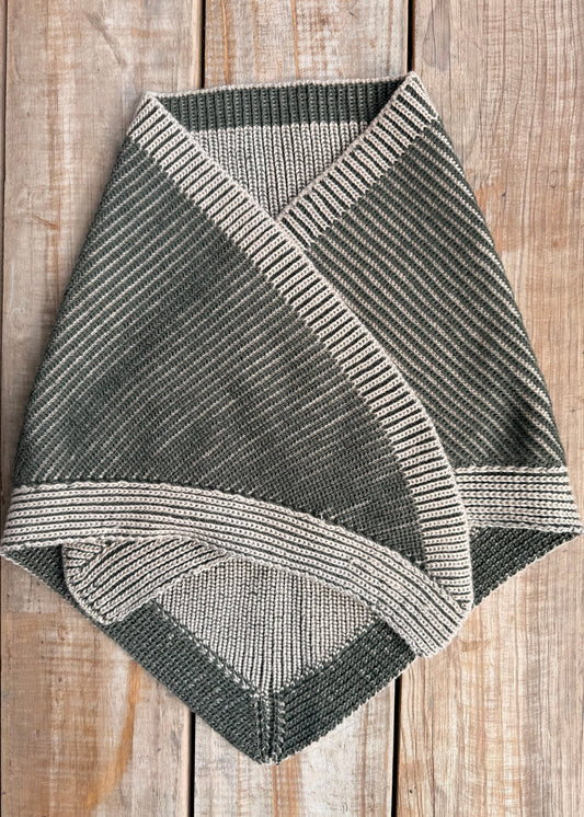 Brioche Wool Triangle scarf