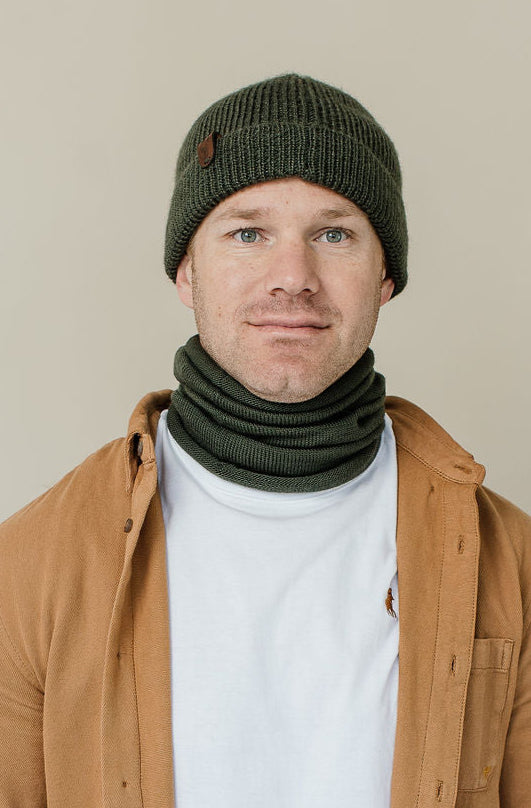 Wool and mohair beanie for men