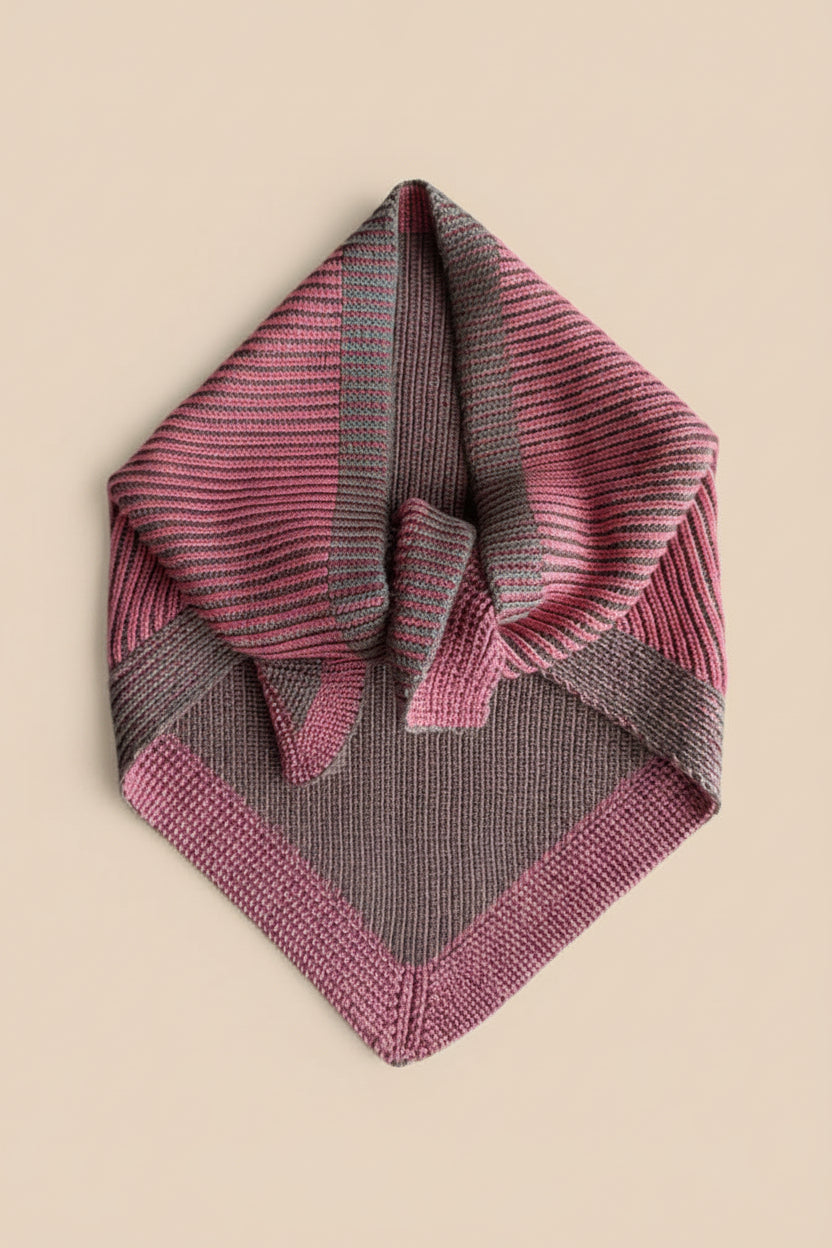 folded coral triangle scarf