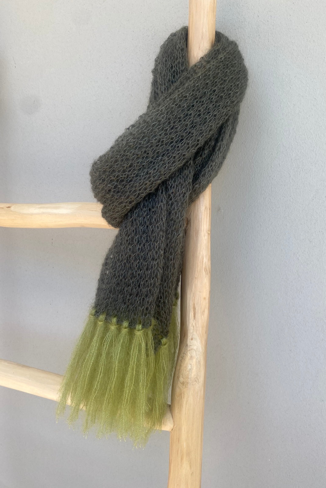 René two tone mohair scarf