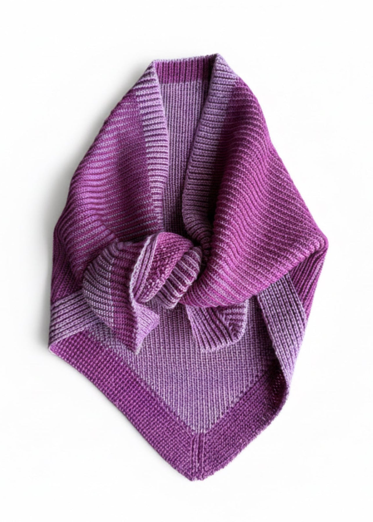 Grape colour folded triangle scarf