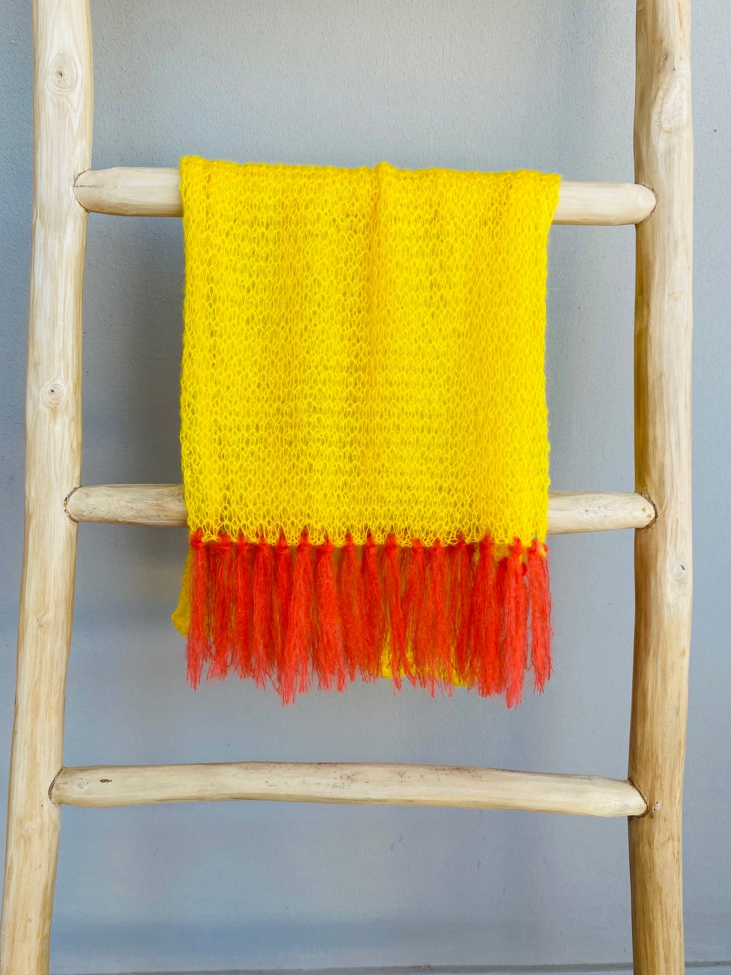 René two tone mohair scarf